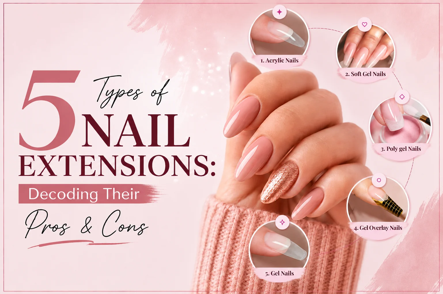 5 Types of Nail Extensions: Decoding Their Pros & Cons