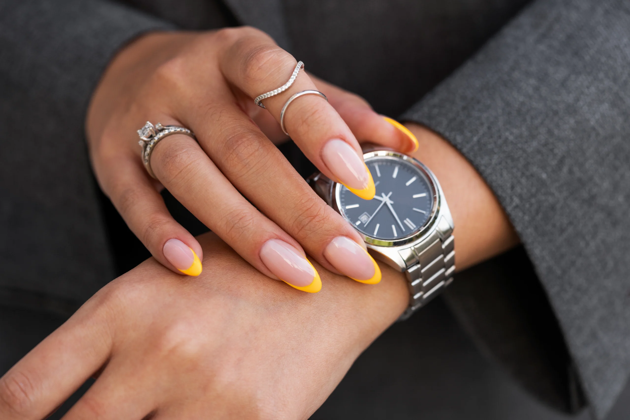 Professional acrylic nail extensions